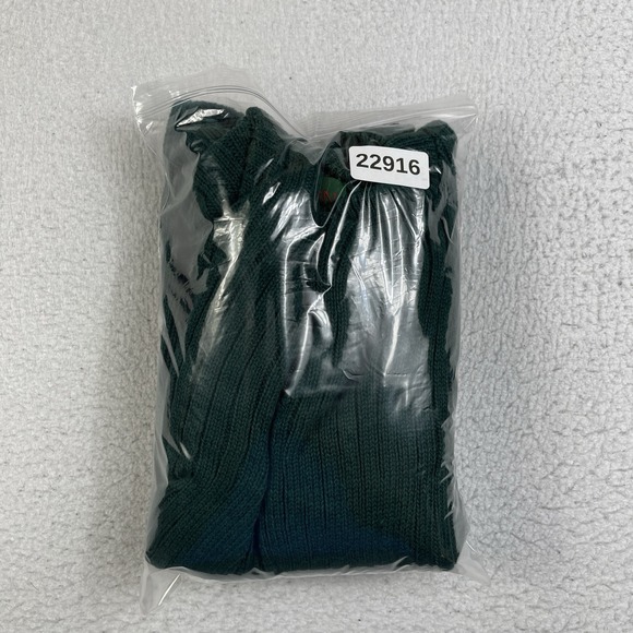 American Outpost Sweater Mens‎ Medium Green Ribbed Quarter Zip Vintage Hong Kong - Picture 10 of 10